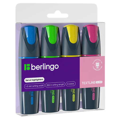 Набор текстовыделителей Berlingo Textline HL300, 4 цвета