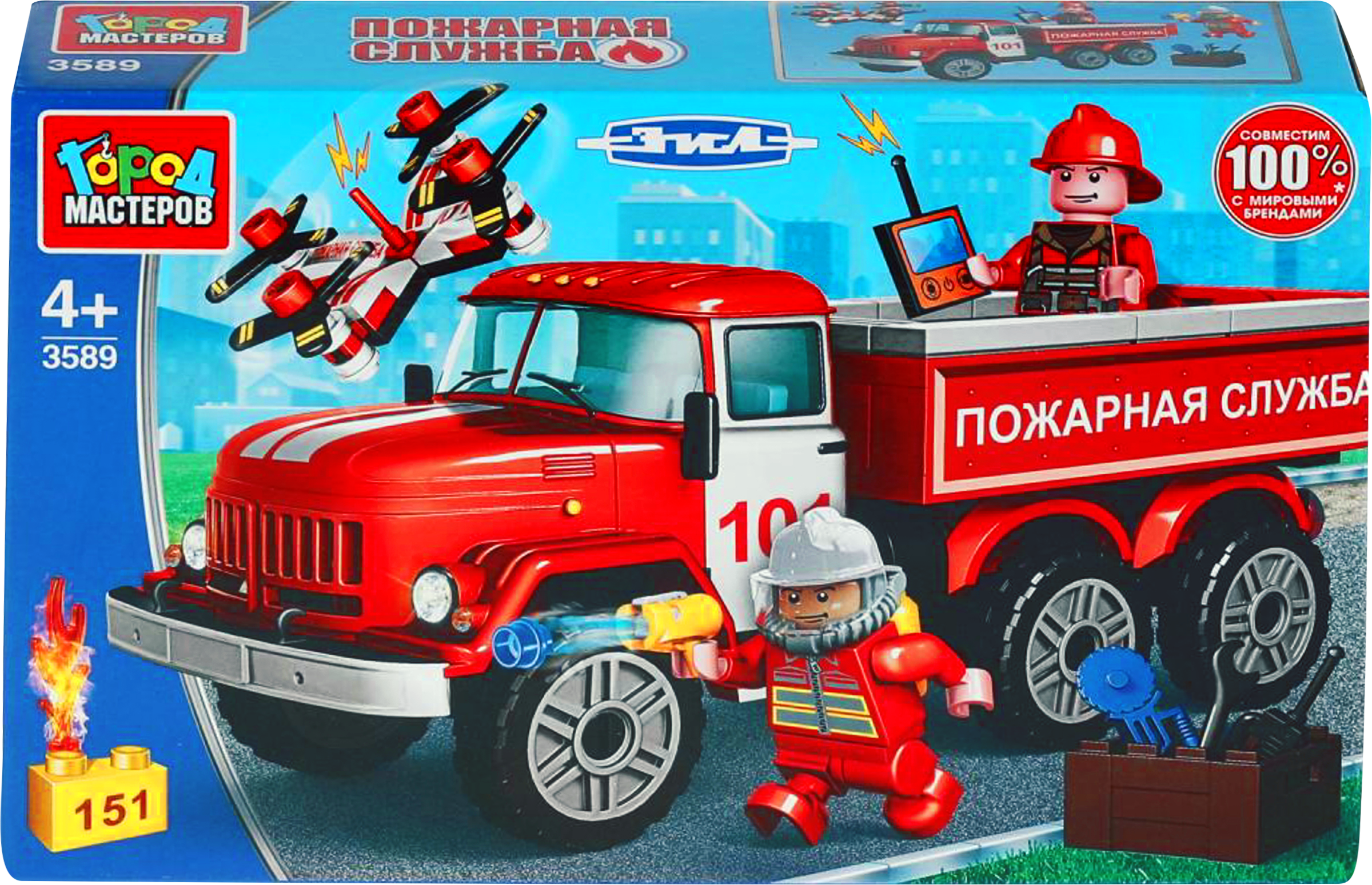

Конструктор ГОРОД МАСТЕРОВ Зил бортовой, с фигурками, в ассортименте