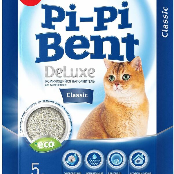 Наполнитель Pi-Pi Bent DeLuxe Classic бентонитовый комкующийся