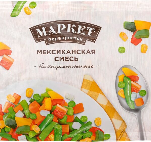 Смесь овощная Маркет Перекресток Мексиканская быстрозамороженная 400г