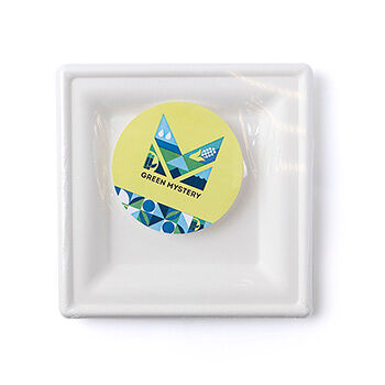 Набор тарелок GREEN MYSTERY квадратных из сахарного тростника белые, 203*203*20,5мм, 3шт, Китай