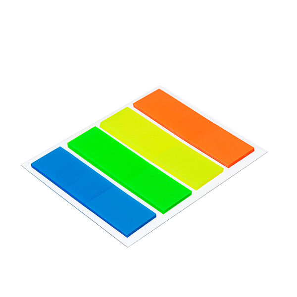 Закладки Clipstudio с клеевым краем пластиковые 4.5x1.2 см, 4x25 листов