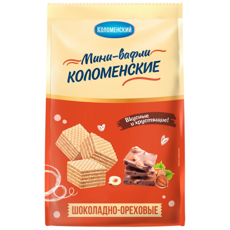 

Мини-вафли Коломенские шоколадно-ореховые 200 г
