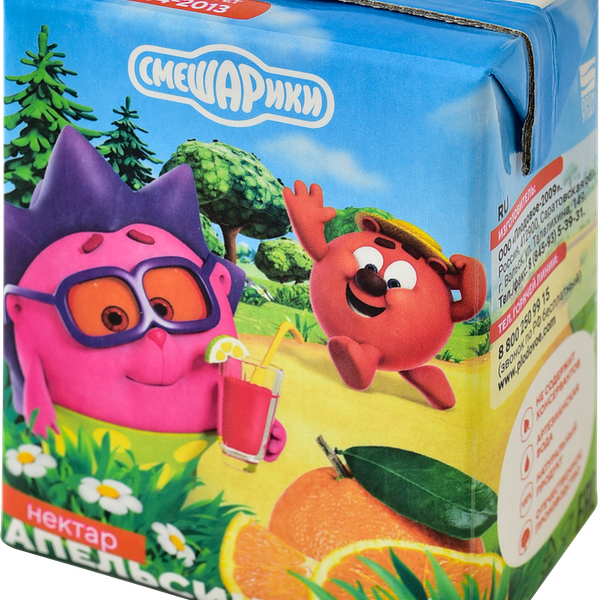 Нектар СМЕШАРИКИ Апельсин, с 3 лет