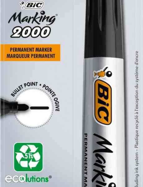 Маркер перманентный Bic Marking 2000 цвет: чёрный, 1 шт.