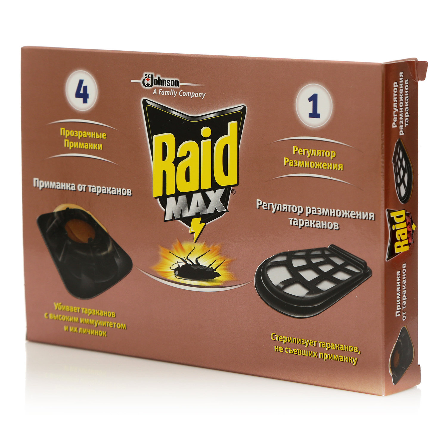 

Регулятор размножения тараканов ТМ Raid (Рэйд) 4 приманки + 1 регулятор