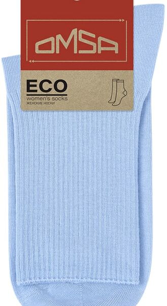 Носки женские Omsa Eco 254 с высоким паголенком Blu Сhiaro светло-голубой Размер 39-41