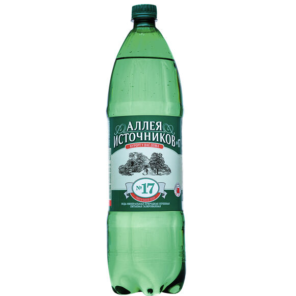 Вода минеральная Аллея источников Ессентуки №1 природная лечебная газированная 1.5 л
