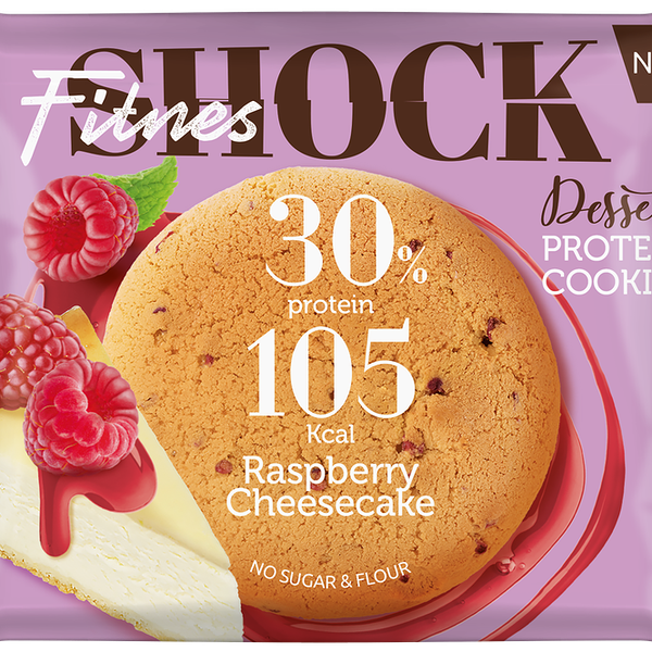 Печенье протеиновое FitnesShock Desert Малиновый чизкейк, 35 г