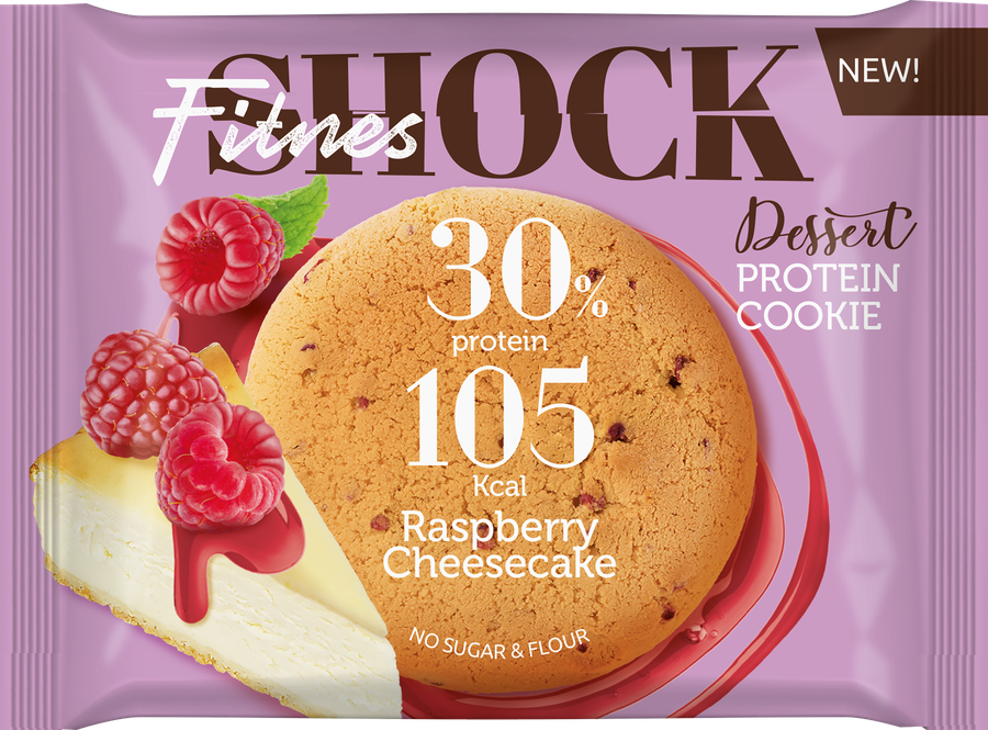 

Печенье протеиновое FitnesShock Desert Малиновый чизкейк 35 г