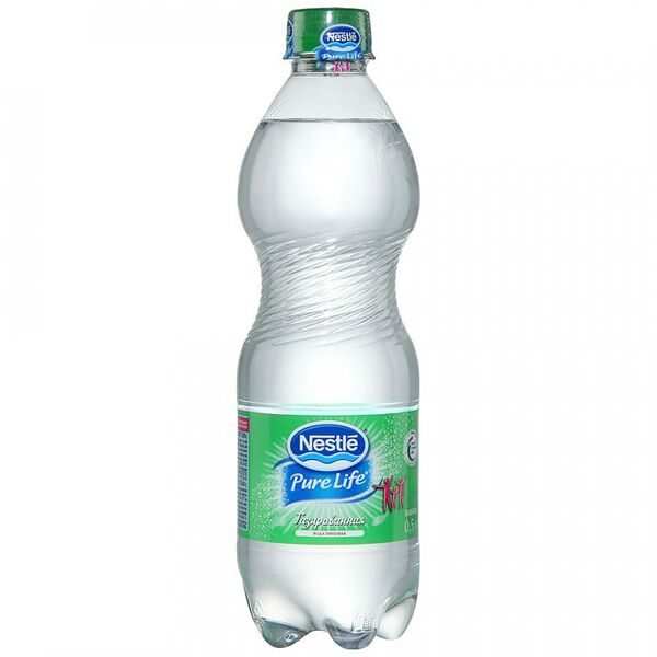 Вода минеральная газированная Nestle Pure Life 0.5 л, Россия