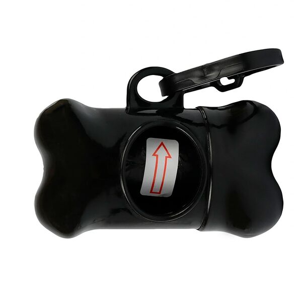 Контейнер с прогулочными пакетами для собак, черный 