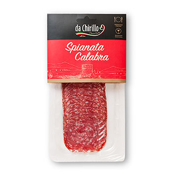 Колбаса с/в da Chirillo Спьяната Калабра полусухая, нарезка 90г, Россия