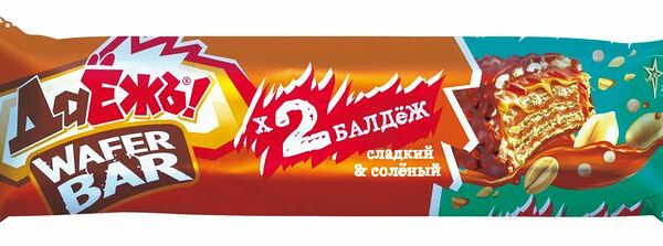 Конфеты Даежъ Wafer Bar с карамелью, арахисом и солеными кранчами, 54г