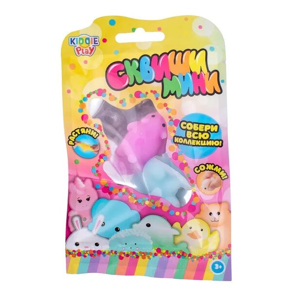 Игрушка KIDDIEPLAY Сквиши-мини, цвет в ассортименте, 2шт в упаковке