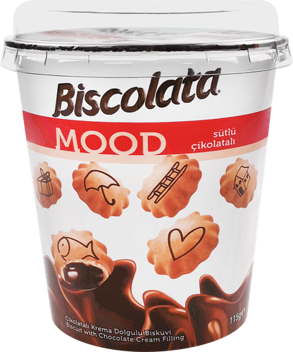 

Печенье Biscolata Mood S с начинкой из шоколадного крема 115 г