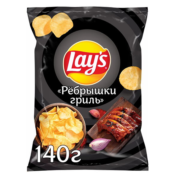 Чипсы картофельные Lay's Ребра на гриле 140 г