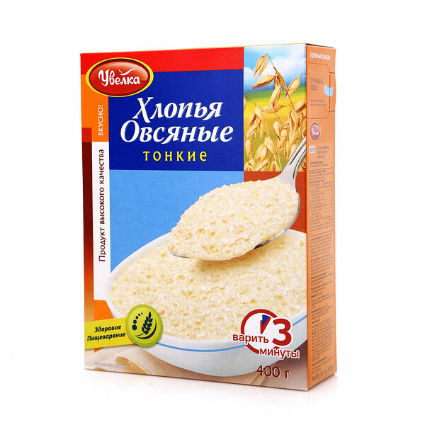 Хлопья овсяные тонкие ТМ Увелка