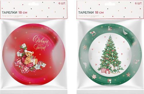 

Тарелки 18 см Арт. ТРЛ18, 6 шт в ассортименте