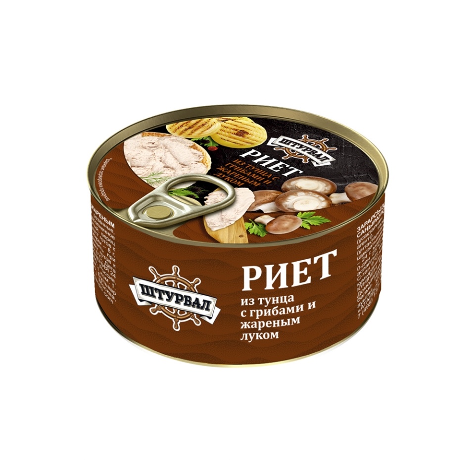 

Риет из тунца Штурвал с грибами и луком 115 г