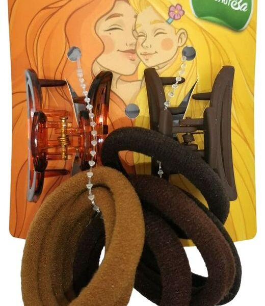 Набор для волос Забава крабики 2 шт + 5 резинок