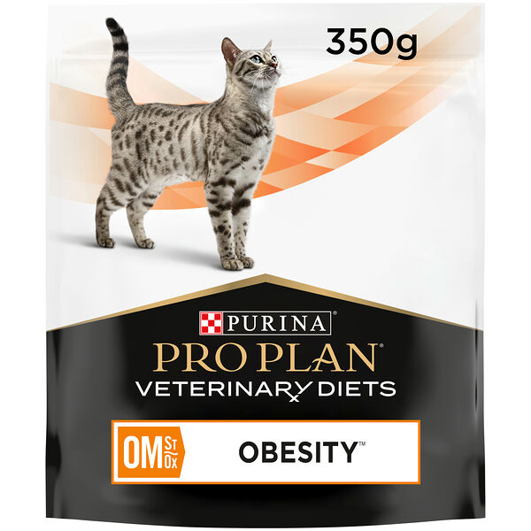Сухой корм для кошек диетический PRO PLAN® VETERINARY DIETS OM ST/OX Obesity Management для снижения избыточной массы тела, 350 г