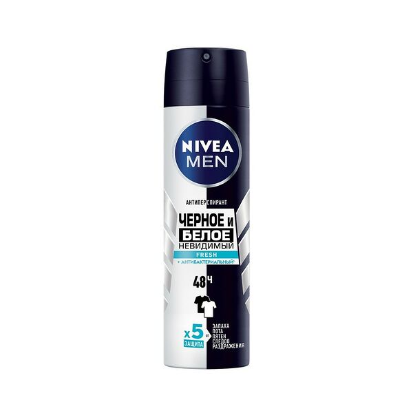 Антиперспирант Nivea for Men Невидимый для черного и белого Fresh