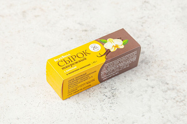 Сырок творожный с ванилью в молочном шоколаде 26%