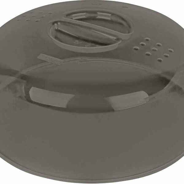 Крышка для СВЧ Plast Team полипропилен цвет: прозрачный серый, 24,8×11 см