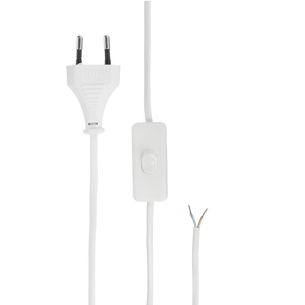 Dori шнур для бра с переключателем, белый, блистер, 2м