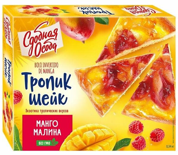 Пирог Сдобная Особа Шейк манго-малина, 340г