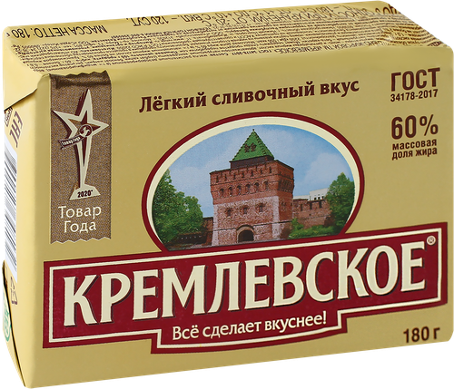 

Спред Кремлевское растительно-жировой 60% 180 г