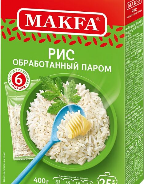 Рис Makfa длиннозерный пропаренный 400г
