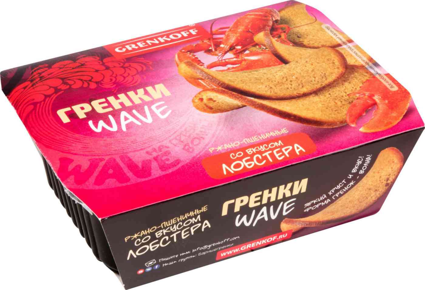 

Гренки ржано-пшеничные Гренковъ Wave со вкусом Лобстера