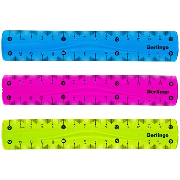 Линейка пластикова Berlingo 15см 1 шт ассортименте