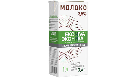 Молоко ультрапастеризованное Эконива Professional line 3,5%