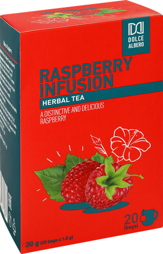 

Напиток чайный DOLCE ALBERO Rasberry Infusion, 20пак