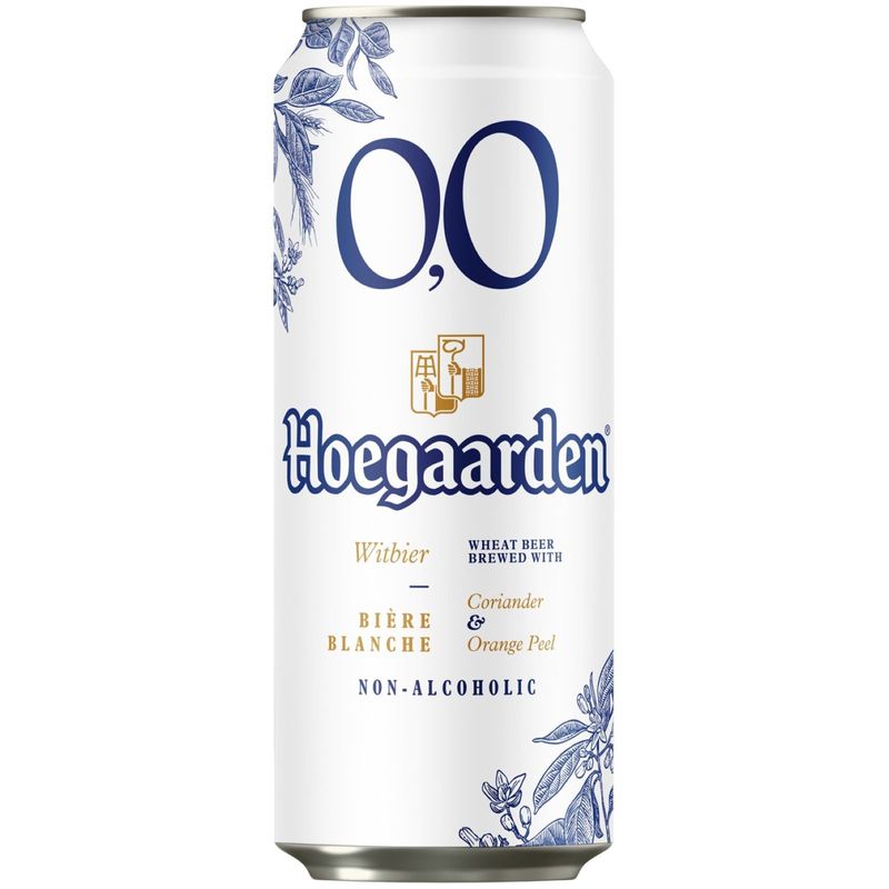 

Пивной напиток Hoegaarden нефильтрованный пастеризованный безалкогольный 0.5% 450 мл