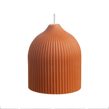 Свеча декоративная оранжевого цвета, коллекция Edge, Tkano, 10.5х8.5 см, Россия