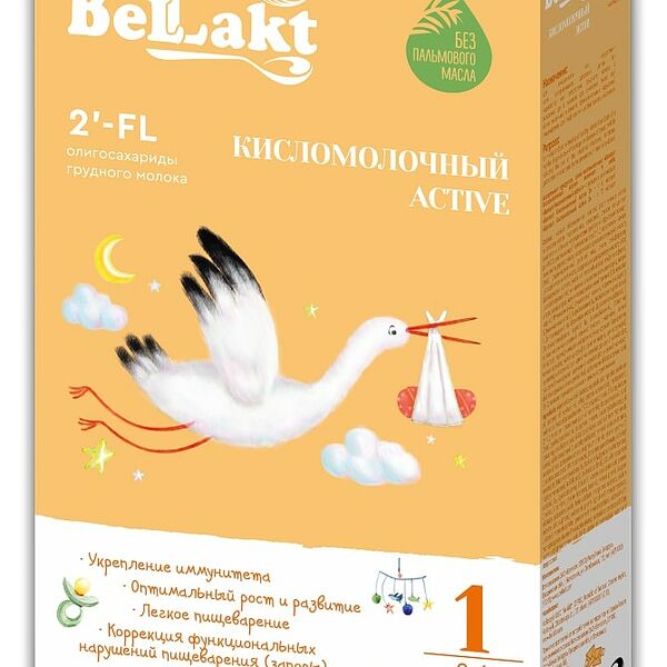 Смесь сухая Кисломолочный Active 1 БЕЛЛАКТ ДП к/кор вес 400г. для питания детей с рождения до 6 мес