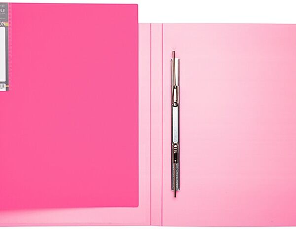 Папка Hatber HD Diamond Neon с пружинным скоросшивателем А4 розовая