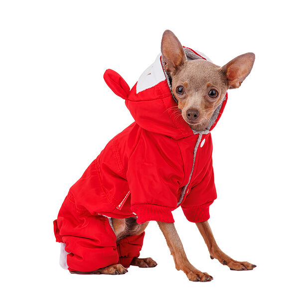 Комбинезон для собак S красный (унисекс)
