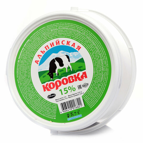 Сметанный продукт 15% Альпийская коровка
