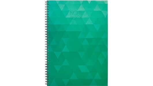 Тетрадь общая Attache Cristal A4 96 листов в клетку на спирали зеленая