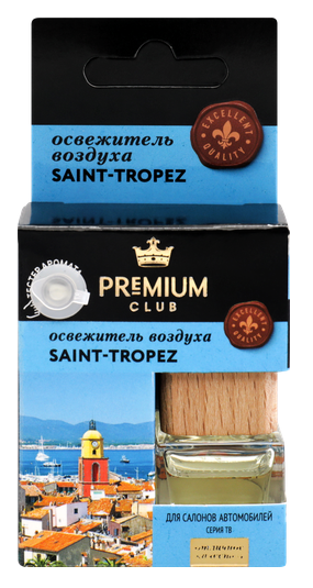 

Освежитель воздуха автомобильный PREMIUM CLUB Saint-Tropez, аналог аромата Versace Eau fraiche, 6мл