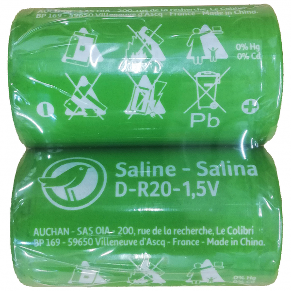 Батарейка R20 Каждый день солевая, 2 шт