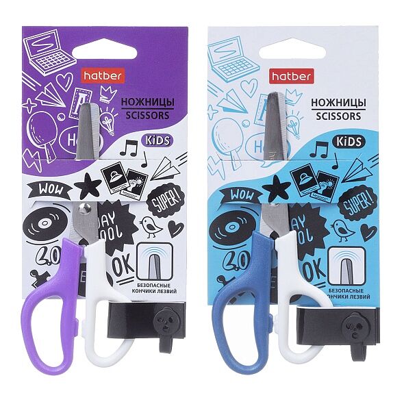 Ножницы Hatber Детские, 14 см, 1 шт в ассортименте