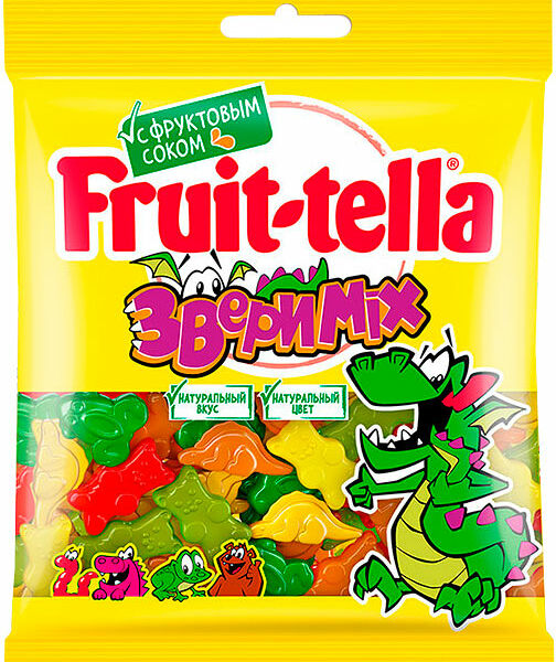 Жевательный мармелад Fruit-tella Звери Mix