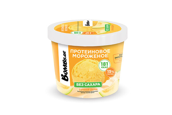 Мороженое молочное протеиновое Bombbar Сочная дыня 150 г Продукт замороженный 