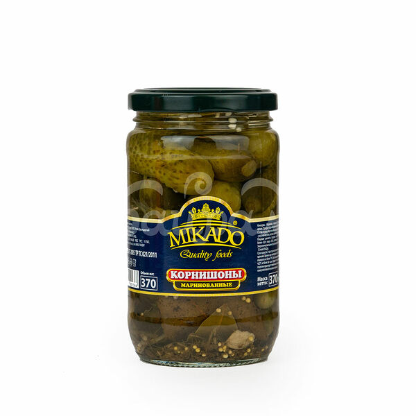 Корнишоны Mikado 370мл Маринованные ст/б